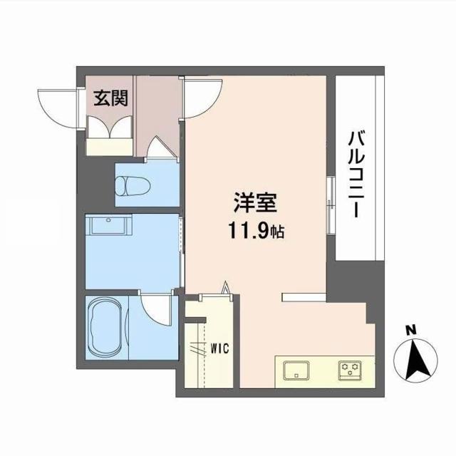 グランメゾン天神(ワンルーム/2階)の間取り写真