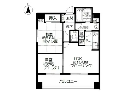 フレンシア田端南(2LDK/3階)の間取り写真