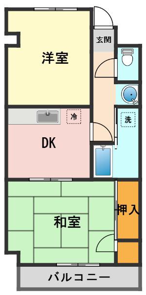 ベラルーサ13番館(ワンルーム/3階)の間取り写真