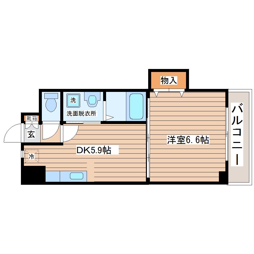 アネシス泉中央(1DK/5階)の間取り写真