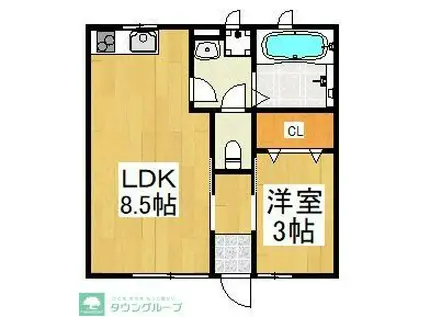 メゾンドEXE.III(1DK/1階)の間取り写真