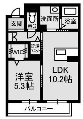 ローズガーデン三上(1LDK/3階)の間取り写真
