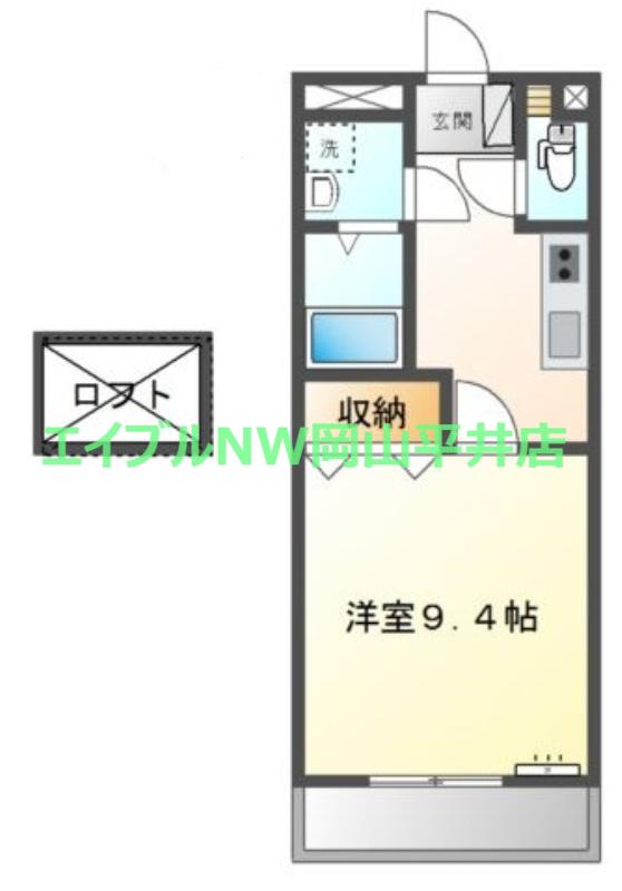 パルティーダ(1K/2階)の間取り写真