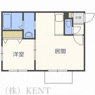 グランディール24軒(1LDK/2階)の間取り写真