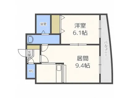 HYDE PARK(1LDK/6階)の間取り写真
