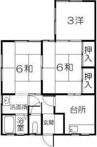 和幸アパート(3K/1階)の間取り写真