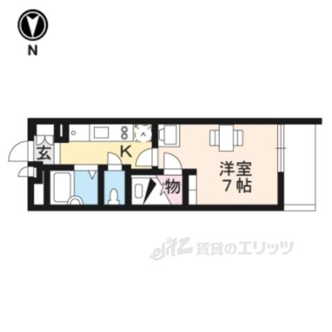レオパレスルエスト(1K/3階)の間取り写真