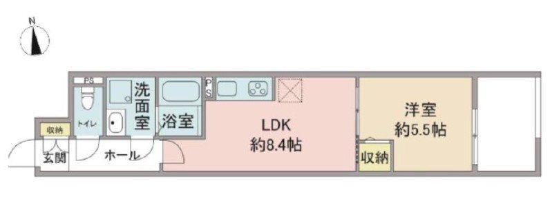 グランエス(1LDK/2階)の間取り写真