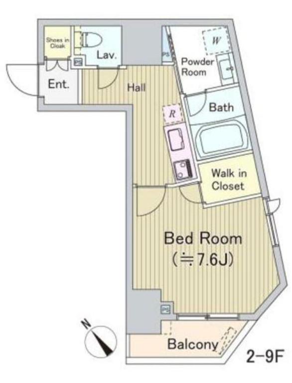 オリゼー茅場町(1K/7階)の間取り写真
