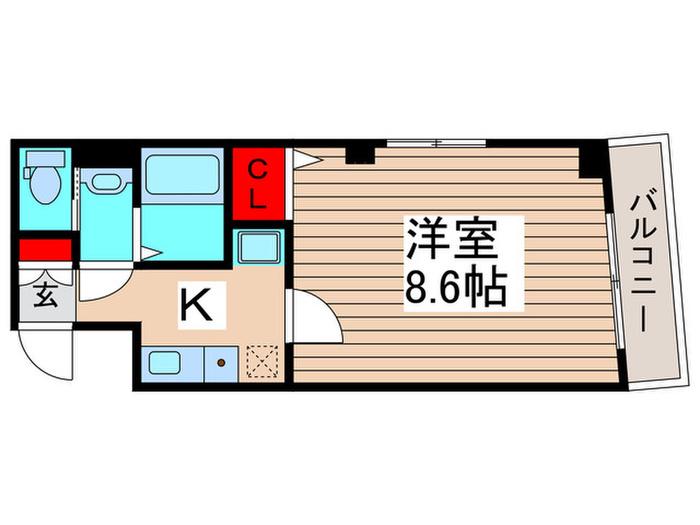 カタンクローバーIII(1K/3階)の間取り写真