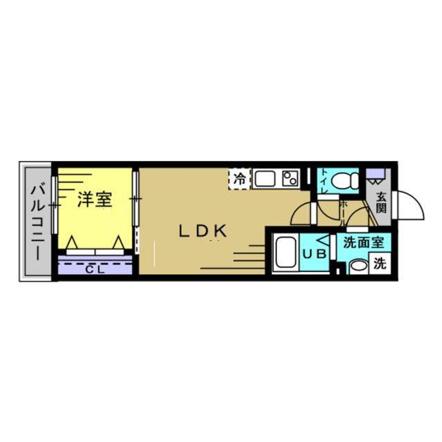 RIZE南流山(1LDK/3階)の間取り写真