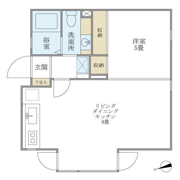 ヴィラージオ211(1LDK/2階)の間取り写真