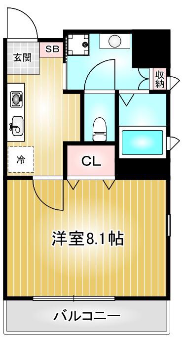 共同ハイツ西大須(1K/7階)の間取り写真