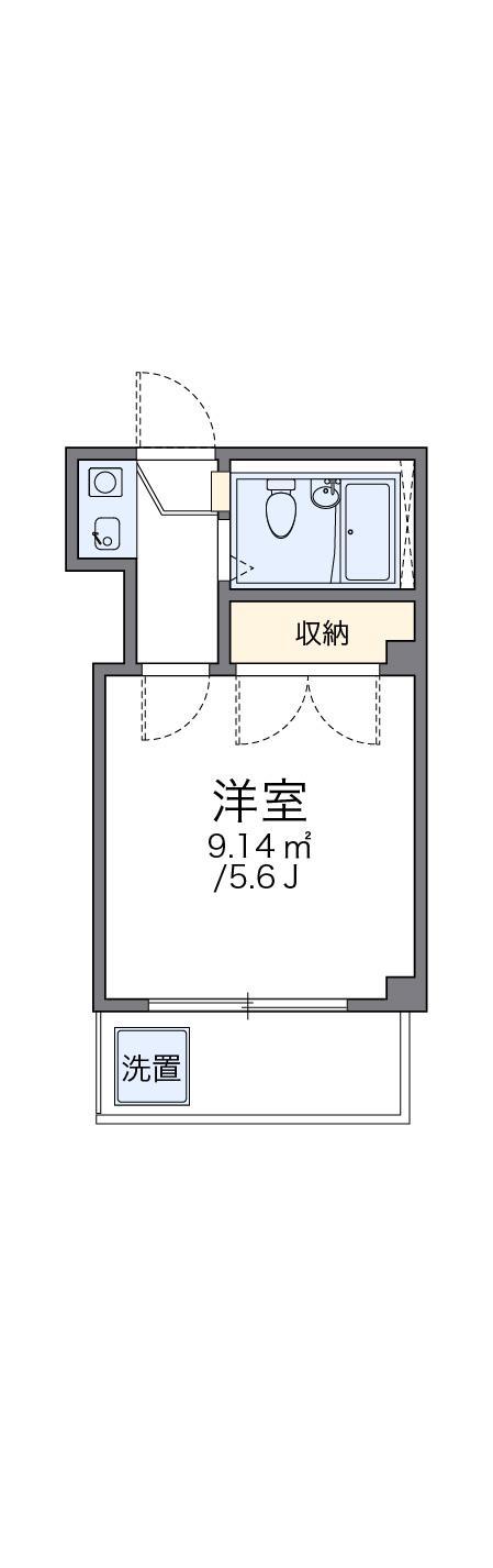 レオパレス春吉(1K/2階)の間取り写真