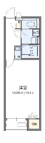 クレイノ木屋(1K/1階)の間取り写真