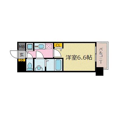 プレサンス名古屋STATIONフレア(1K/10階)の間取り写真