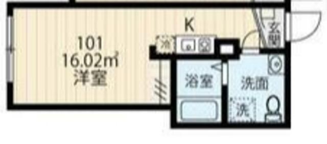 フィオーネ亀有(ワンルーム/1階)の間取り写真