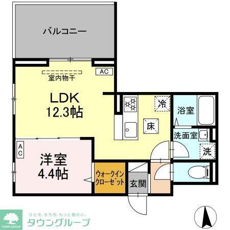DBLESS横濱岸根公園I(1LDK/1階)の間取り写真