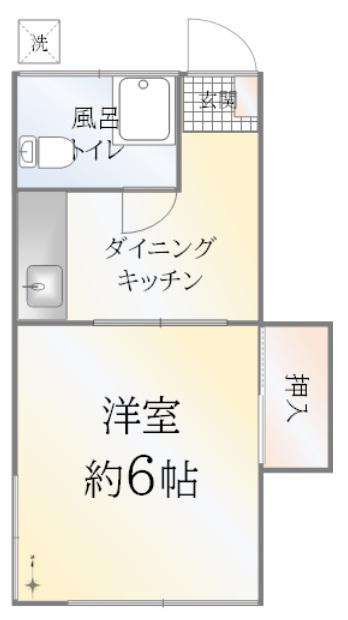 みよし荘(1K/2階)の間取り写真