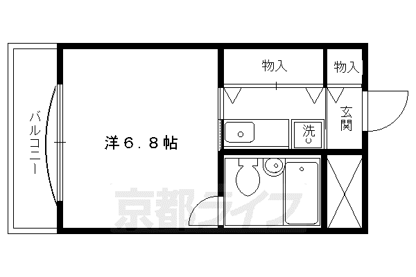 第2百合マンション(1K/5階)の間取り写真