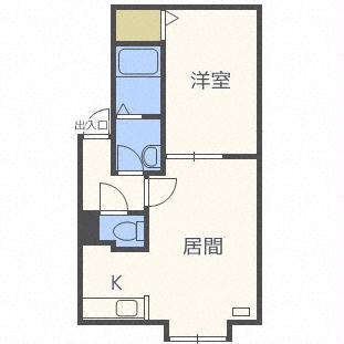 クレール(1LDK/2階)の間取り写真