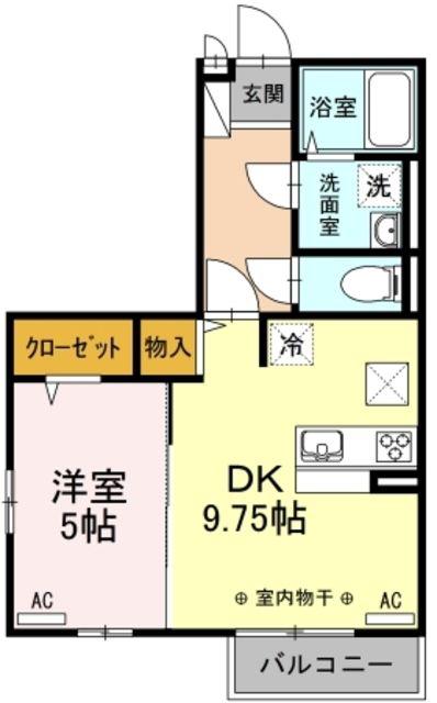 シャイン(1LDK/1階)の間取り写真