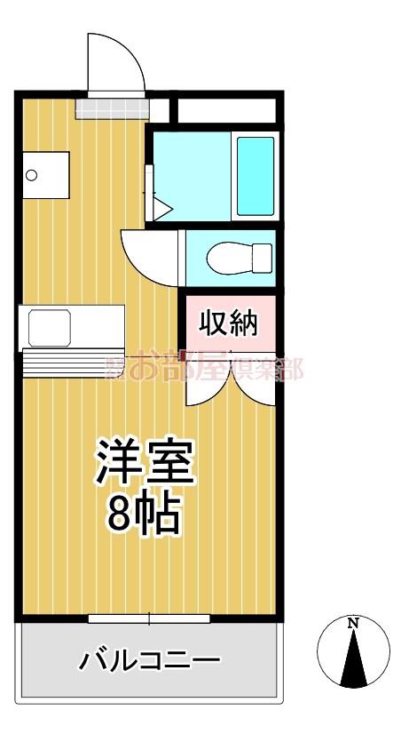 プランドゥ合川II(1K/3階)の間取り写真