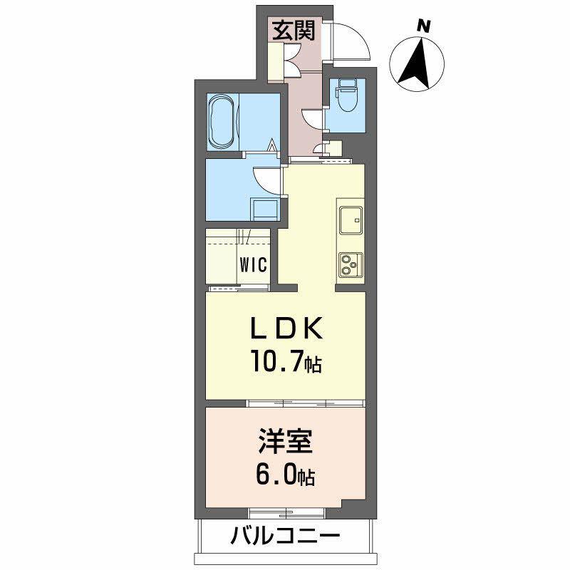 シャーメゾン パン(1LDK/2階)の間取り写真