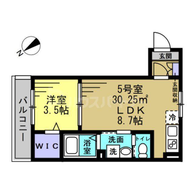 AJ稲毛(1LDK/3階)の間取り写真