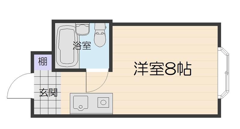 レナジア高槻(ワンルーム/3階)の間取り写真