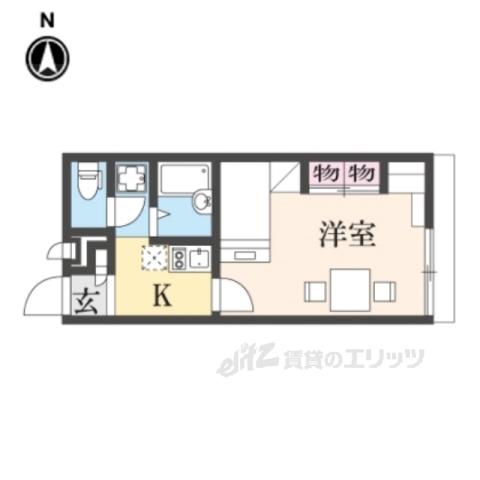 レオパレスGREEN OJI(1K/2階)の間取り写真