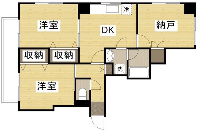 グリン金剛マンション(2SDK/2階)の間取り写真