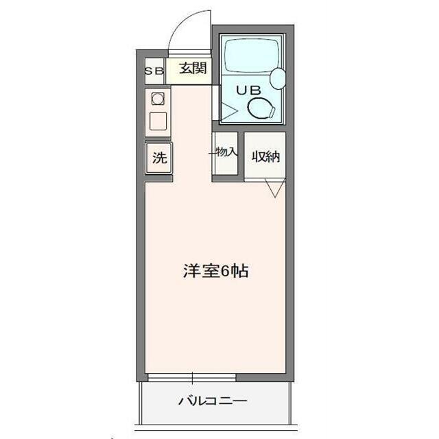 アメニティ片野(1K/1階)の間取り写真