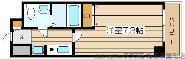 セイワパレス 堂島シティ(1K/8階)の間取り写真