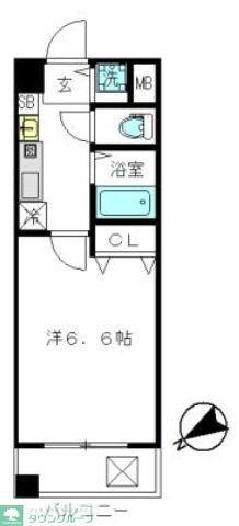 オーチャードヒル(1K/3階)の間取り写真