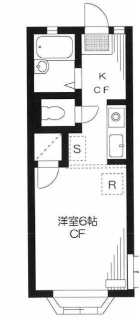 パラスアテネ(1K/1階)の間取り写真