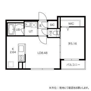 ウェルズ平岸(1LDK/2階)の間取り写真
