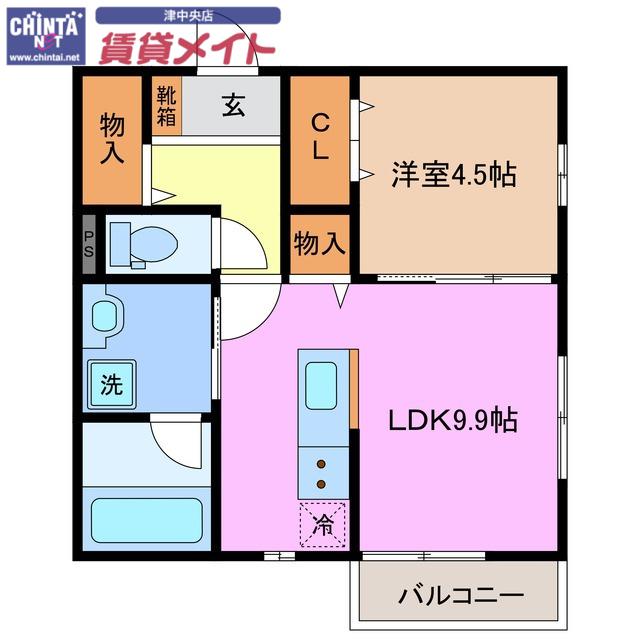 MTK-3(1LDK/1階)の間取り写真