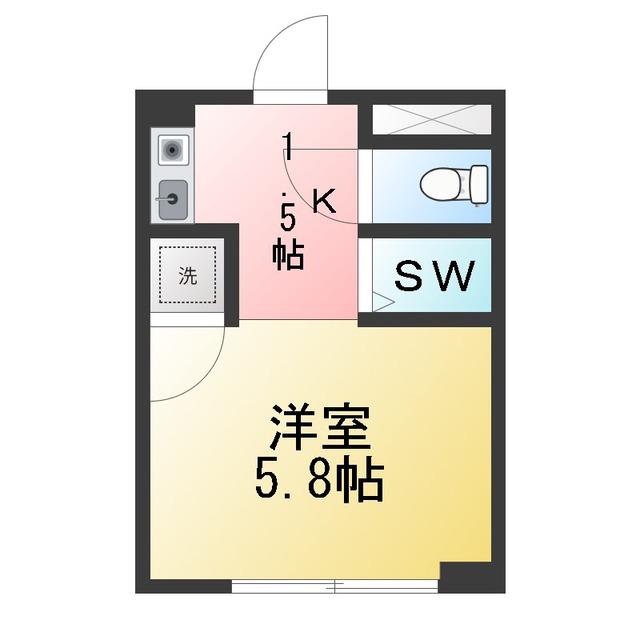 コーポ南荻窪(ワンルーム/3階)の間取り写真