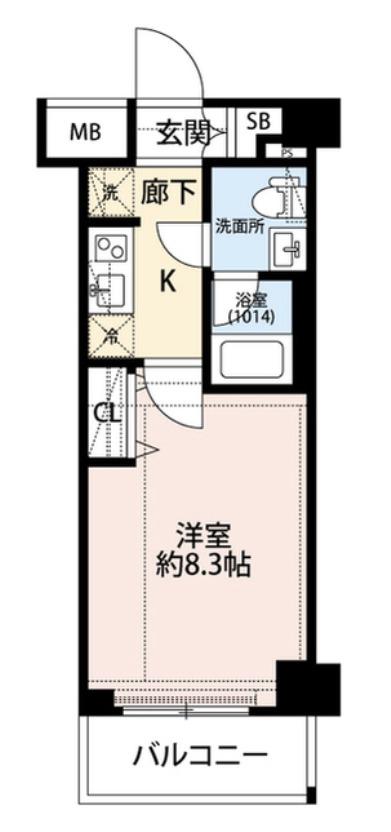 プレール・ドゥーク志村坂上II(1K/2階)の間取り写真