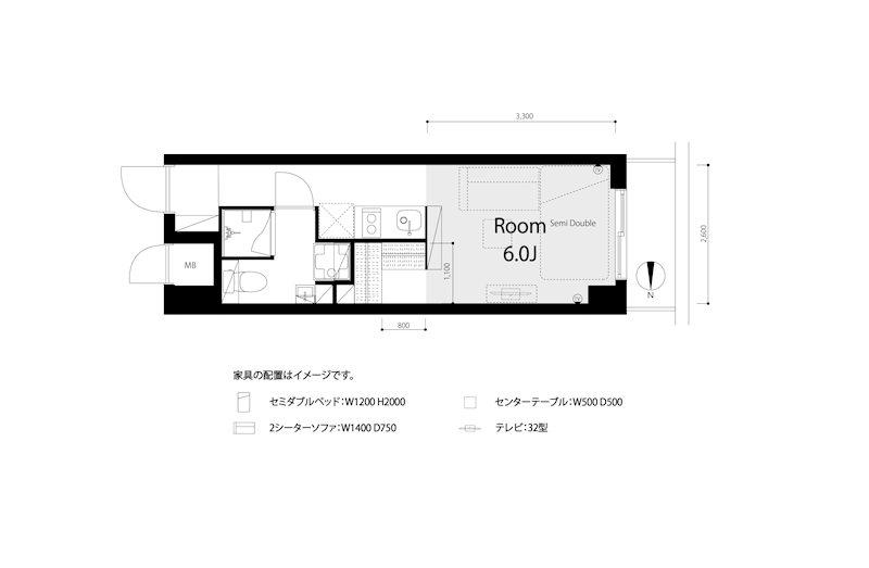 ライオンズマンシヨン方南町駅前(ワンルーム/5階)の間取り写真