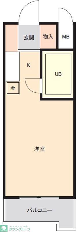 トップ川越第四(ワンルーム/2階)の間取り写真