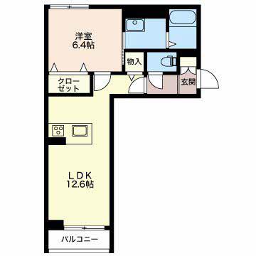 シャーメゾン旭(1LDK/2階)の間取り写真