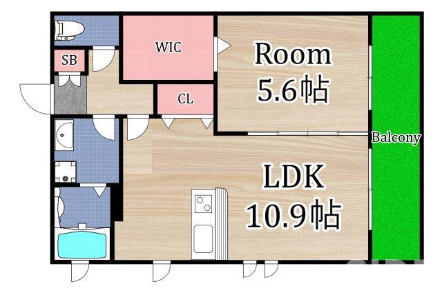 グラシューズ(1LDK/2階)の間取り写真