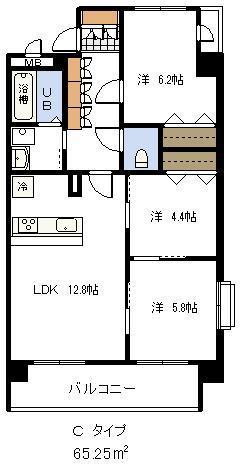 URBANE EIRAKU(3LDK/3階)の間取り写真