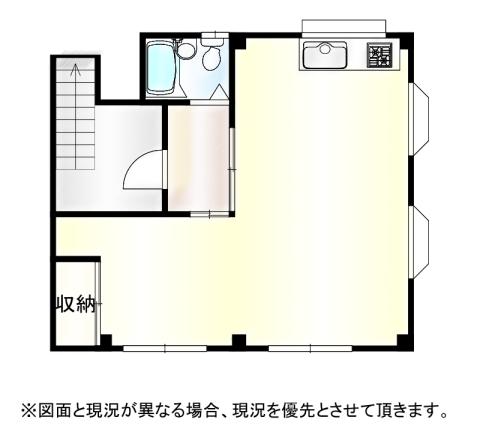 北本ビル(ワンルーム/2階)の間取り写真