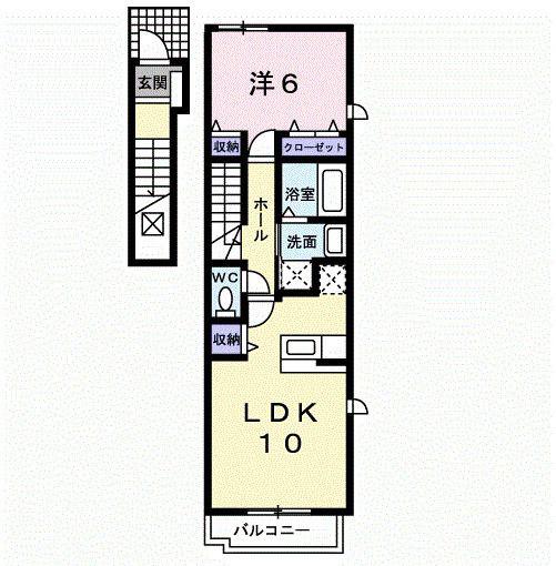 いしまつ(1LDK/2階)の間取り写真