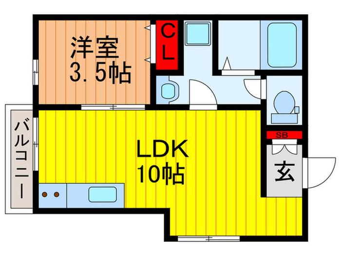 FSTYLE(1LDK/2階)の間取り写真