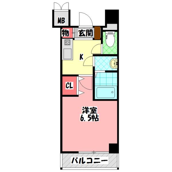 リアライズ門真本町(1K/4階)の間取り写真
