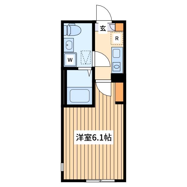 ネスト大倉山(1K/1階)の間取り写真